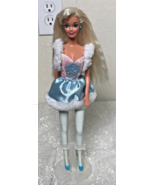 1976 Mattel Twist &amp; Turn Ballerina Barbie Platinum Blond Hair Blue Green... - £12.57 GBP
