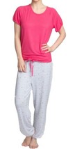 Muk Luks Womens T-Shirt And Printed Pants Pajama Set Color White Size Medium - £28.73 GBP
