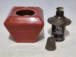 Ceramic Pottery Tiki Torch Replaceable Canister Incense Citronella Oil B... - £16.92 GBP