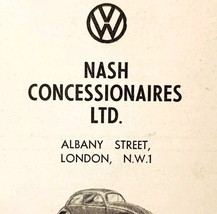 1954 Nash Concessionaires Volkswagen Dealer Advertisement Automobilia E89G1 - $371.88 MXN