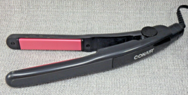 Conair 3/4&quot; Ceramic Hair Straightener Flat Iron Gray Pink Dual Voltage C... - £14.36 GBP