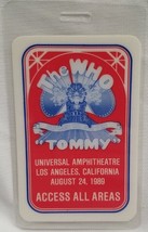 THE WHO - ORIGINAL TOMMY FILM CREW LAMINATE PASS UNIVERSAL AMP. L.A. 8/2... - £15.73 GBP