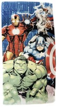 Vintage Marvel Avenger Assemble Hulk Iron Man Captain America Beach Towe... - $14.82