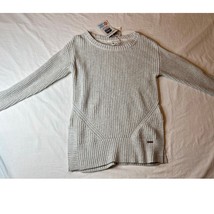 Toms Sweater Womens Large Ivory Knitted Dog Bone Pullover Academia Comfo... - $14.00