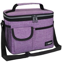 Insulated Lunch Bag For Men Women, Leakproof Heather Purple Lunch Box For Work,  - £22.51 GBP