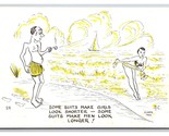 Comic Risque Elmer Anderson Beach Women In Swimsuits UNP Chrome Postcard... - $4.90