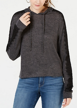Ultra Flirt by Ikeddi Juniors Lace-Trimmed Marled Hoodie - $317.59 MXN