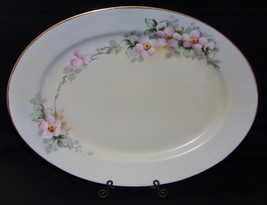 Antique J &amp; C Bavaria Oval Platter Serving Dish Vintage Bavarian Porcelain Plate - £51.19 GBP