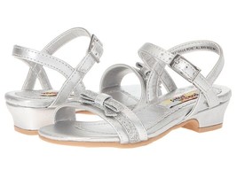 Rachel Lil Monet Toddler Girls Low Heels Sandals Shoes, Silver Metallic Size 6 - £17.72 GBP