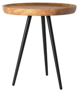 Hand-Crafted Modern Side Accent Table Dilan Mango Wood End Table Nightstand - $95.16 CAD