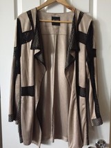 Insight New York Women&#39;s Jacket Medium mesh/faux suede black tan - £39.56 GBP