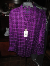 Robert Graham  Purple Long Sleeve Men's Medium Button Down Classic Fit image 4