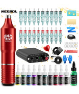 Neebol Tattoo Gun Kit, Rotary Tattoo Pen , 20 Cartridge Needles &amp; Ink - $37.04