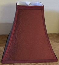 Vintage Shimmery Burgundy Wine Fabric Table Accent Lamp Light Shade - $18.81