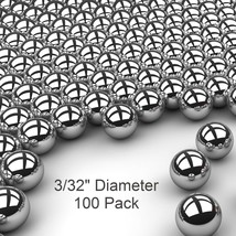 100 3/32&quot; Inch G25 Precision Chromium Chrome Steel Bearing Balls AISI 52100 - £11.81 GBP