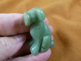 Y-DOG-AI-559) Green WIRE FOX AIREDALE Terrier dog gemstone gem figurine - $14.01