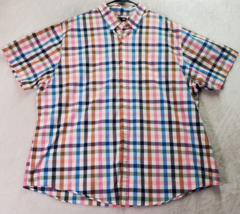 Lands&#39; End Shirt Men 2XL Multi Check Traditional Fit Pocket Collared Button Down - £13.00 GBP