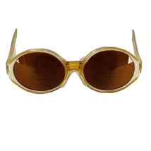 Vintage Lucite Gold White Oversized Oval Sunglasses Eyeglasses Frames Ma... - £18.66 GBP