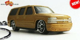 Htf Key Chain Ring Gold Chevrolet Suburban Chevy Suv New Custom Limited Edition - $48.98