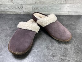 Sorel Slippers Big Kid 2M Nakiska Shoes Purple Suede SheepSkin Shearling... - $27.54
