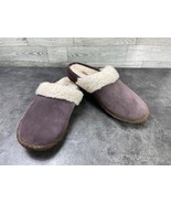 Sorel Slippers Big Kid 2M Nakiska Shoes Purple Suede SheepSkin Shearling... - $38.64 CAD