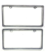 Pair of Vtg Chrome Metal License Plate Frames - Silver - Universal CAR V... - €26,05 EUR