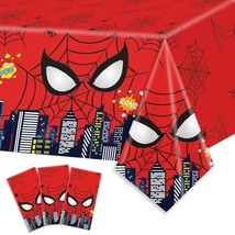 3Pcs Spider Birthday Party Tablecloth Hero Table Cover Birthday Party Decoration - £16.67 GBP