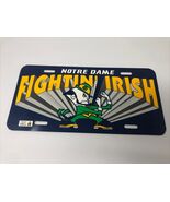 Vintage 1990s Notre Dame &quot;Fightin Irish&quot; Plastic License Plate Tag Express - $12.48 CAD