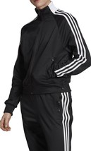 adidas Womens ID Three Stripes Snap Track Top Color Black Size XS - £51.40 GBP