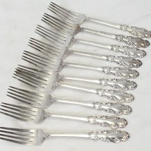 Towle Antique Flutes Dinner Forks Silverplate  7-7/8&quot;  Lot of 10 - $68.59