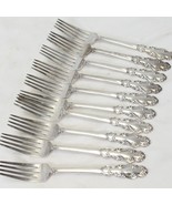 Towle Antique Flutes Dinner Forks Silverplate  7-7/8&quot;  Lot of 10 - $1,261.35 MXN