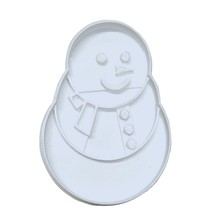 6x Snowman Winter Fondant Cutter Cupcake Topper 1.75 IN USA FD2181 - £6.28 GBP