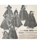 1900 Womens Plush Capes Advertisement Victorian Sears Roebuck 5.25 x 7&quot; - $27.56 CAD