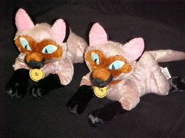 12&quot; Disney Si &amp; Am Siamese Cat Bean Bags Plush Toys From Lady and The Tramp  - £79.61 GBP