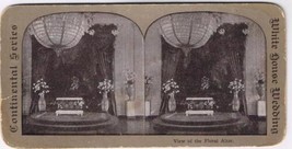 Contintental Stereoview Card White House Wedding Floral Altar - £4.56 GBP