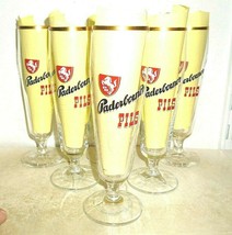 6 Paderborner Pils Paderborn Vtg German Beer Glasses - £23.94 GBP