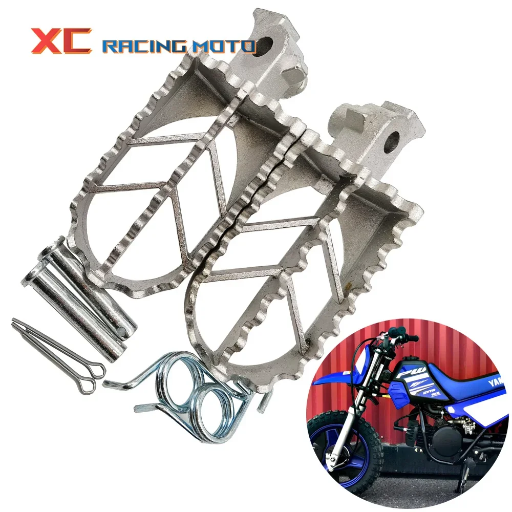 Motorcycle Dirt Bike Stainless Steel Footpegs Foot Rest Pegs For Yamaha TW200 - £16.86 GBP