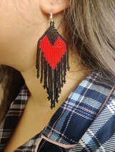 Seed Beaded Earrings for Women Fashion Glass Hoop Earring Ethnic native ... - $5.45