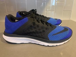 Men&#39;s Nike FS Lite Run 3 Running Sneakers 807144-402 Blue/ Black 8 1/2 8.5 - £25.17 GBP