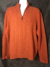 Polo Ralph Lauren Sweater Mens XL Red Lambswool 1/4 Zip Long Sleeve Thick￼ - £20.17 GBP
