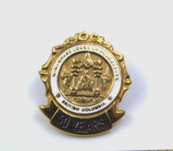 Grand Lodge of Freemasons Masonic Mason British Colmbia 50 Years Collectible Pin - £16.29 GBP