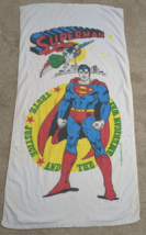 Vintage Superman Beach Bath Towel Jay Franco Lois Lane 1980s 80s Comic Art - £23.48 GBP