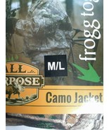 Frogg Toggs Turkey Hunting Camo Jacket RealTree Waterproof Wind Resistan... - $607.64 MXN