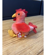Retired Ty Original Beanie Baby Doodle the Rooster 1996 P.V.C. Pellets E... - $19.79