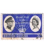 Stamps British Guiana 1966 Scott #299 Royal Visit Used - $0.68