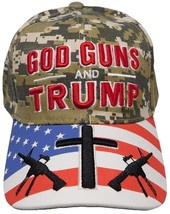 K&#39;s Novelties God Guns &amp; Trump 2024 USA Adjustable Embroidered Cap Hat (US, Nume - £9.36 GBP