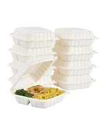 8X8&quot; 3Compartment 50-Pack Heavy Duty To-Go Disposable Lunch Box For Cake, - £32.95 GBP