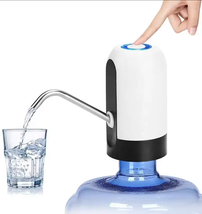 Automatic Water Dispenser, USB Powered, LED Light, White and Black - $11.99