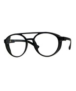 Lateral Cubierta Gafas Lentes Transparentes Unisex Plano Top Redondo Vin... - £8.60 GBP+