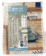 1 Count Popular Bath Ocean Life Beige 70&quot; X 72&quot;  Shower Curtain 100% Pol... - $32.81 CAD